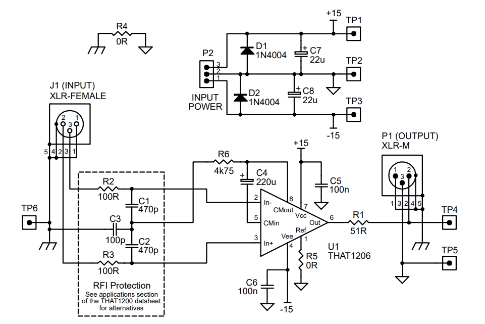 Schematic - THAT Corporation 1200-DEMO InGenius® Demonstration System
